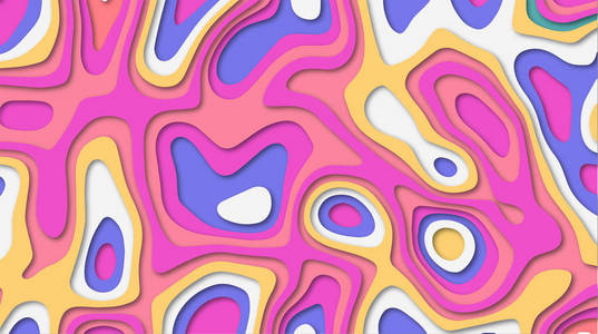抽象颜色封面。投影纸效果。抽象背景。波浪混合模式。流体形状组成。未来设计海报。Eps10 向量