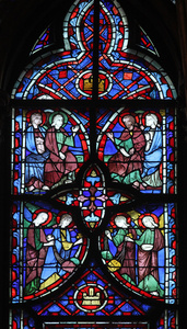 染色玻璃窗口在 la 圣礼拜堂在巴黎
