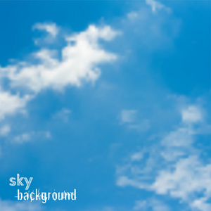 矢量背景与蓝蓝的天空和云