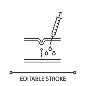 皮下注射神经毒素线性图标图片