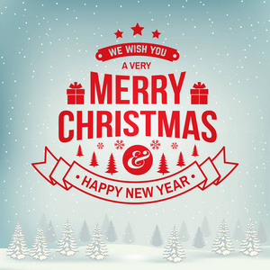我们祝你圣诞快乐, 新年好, 邮票贴上雪花, 圣诞树, 礼品