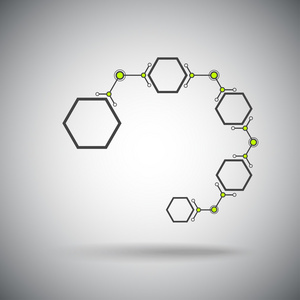 由六角形细胞的连接链