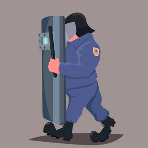 防暴警察盾照片