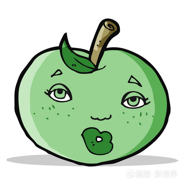 卡通苹果脸