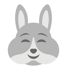 长耳朵的笑脸象征着兔子的表情符号