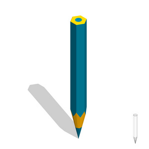 彩色铅笔。在白色背景下被隔离。矢量插图