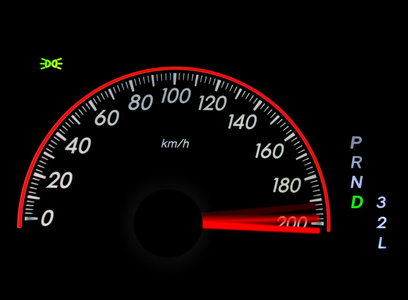 车速表用在高速移动的箭头