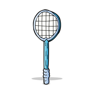 卡通旧网球拍