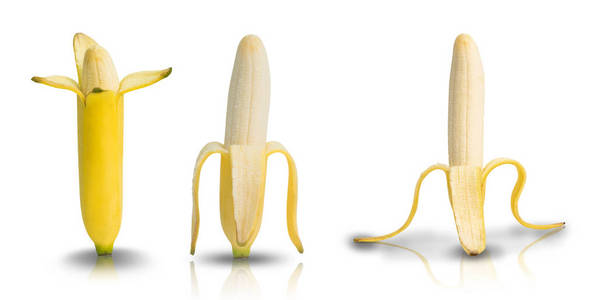 孤立在白色背景上的香蕉