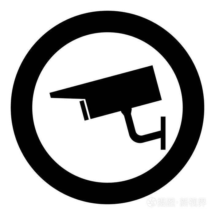 视频监控图标黑颜色圆圈
