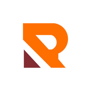 字母 R 标志图标设计模板元素