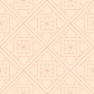 粉红色和米色的几何装饰品。网络纺织品和墙纸无缝模式