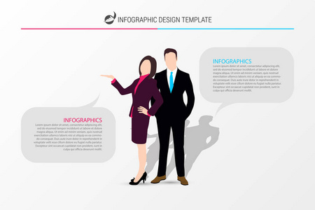 信息图表设计模板。泡泡。经营理念