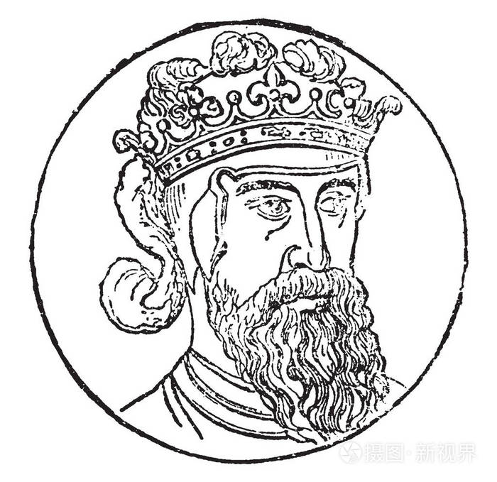 爱德华三世, 1312-1377, 他是英国国王从1327年到 1377, 著名的他的