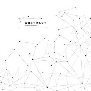 技术和科学背景。抽象的 web 和节点。神经丛原子结构。矢量插图