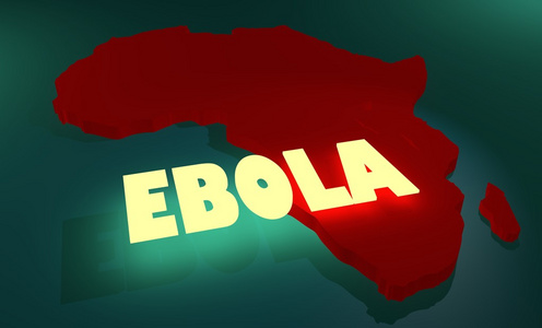 埃博拉病毒霓虹闪耀的文本