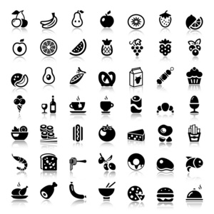 食品 iconset 反射