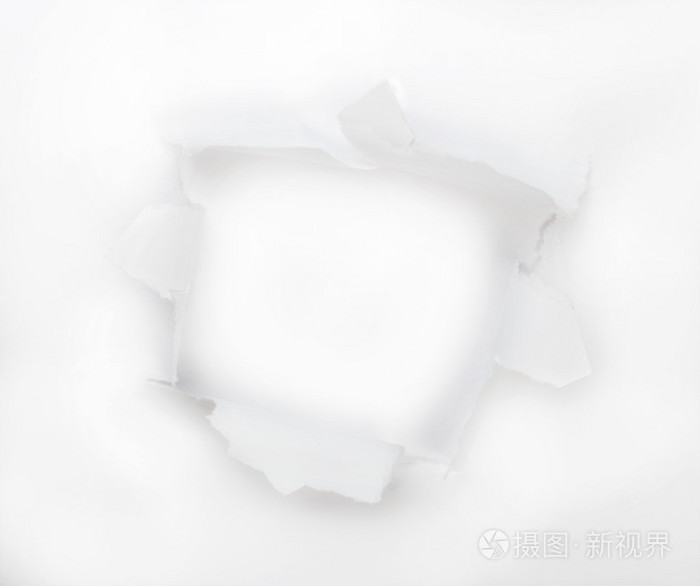 被撕碎的纸具有一开口以文本或图像插入