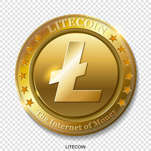 逼真的金色 Litecoin 密码币