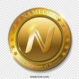 逼真的金色 Namecoin 密码币