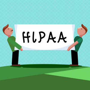 字写入文本 Hipaa。缩写的商业概念代表健康保险可移植性问责制