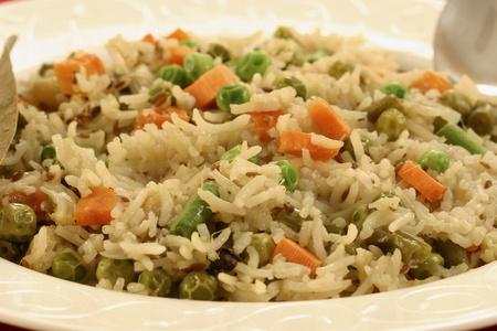 蔬菜 biryani用蔬菜制成的最受欢迎的印度素食菜