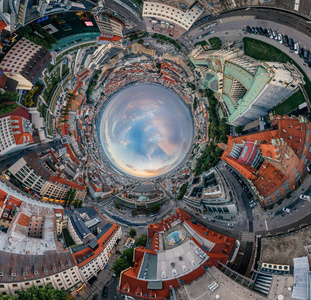 慕尼黑城市空气无人机 360 vr 虚拟现实全景