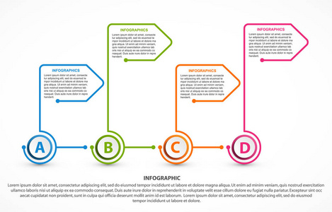 抽象的选项信息图表模板。图表为业务演示文稿或信息横幅
