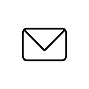 信封电子邮件图标平面 stlye 矢量插图通信符号