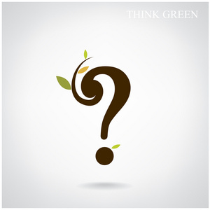 问号和认为绿色概念
