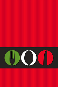 意大利菜单设计与餐具的符号