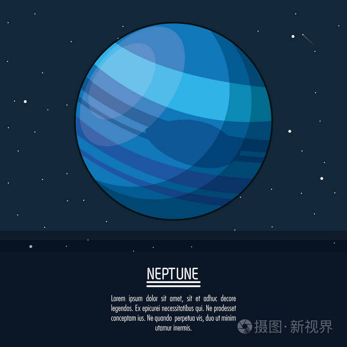 彩色海报与行星海王星