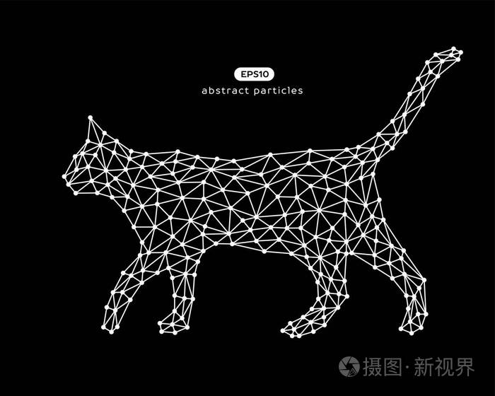 行走猫的矢量抽象例证