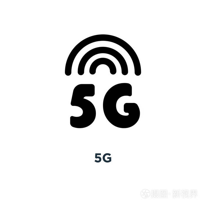 5g 图标.5g 概念符号设计, 矢量图解