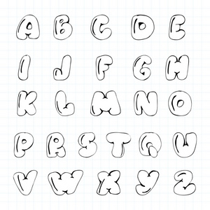 矢量手绘制的字母 z