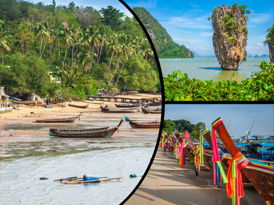 泰国旅游照片拼贴画
