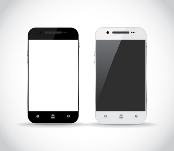 黑色和白色的智能手机