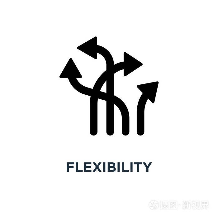 灵活性图标.弹性概念符号设计 矢量图解