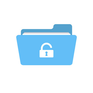 文件夹打开密码保护安全开启解锁图标