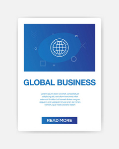 全球业务图标图表