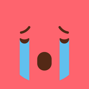 悲伤的 emoji 表情图标设计矢量