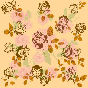 抽象花玫瑰图案 background.vector