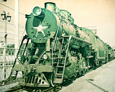 老式的蒸汽机车图片
