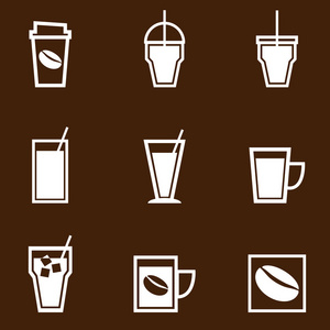 咖啡饮料图标集合