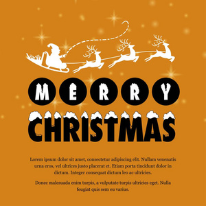 圣诞节贺卡设计与棕色背景向量