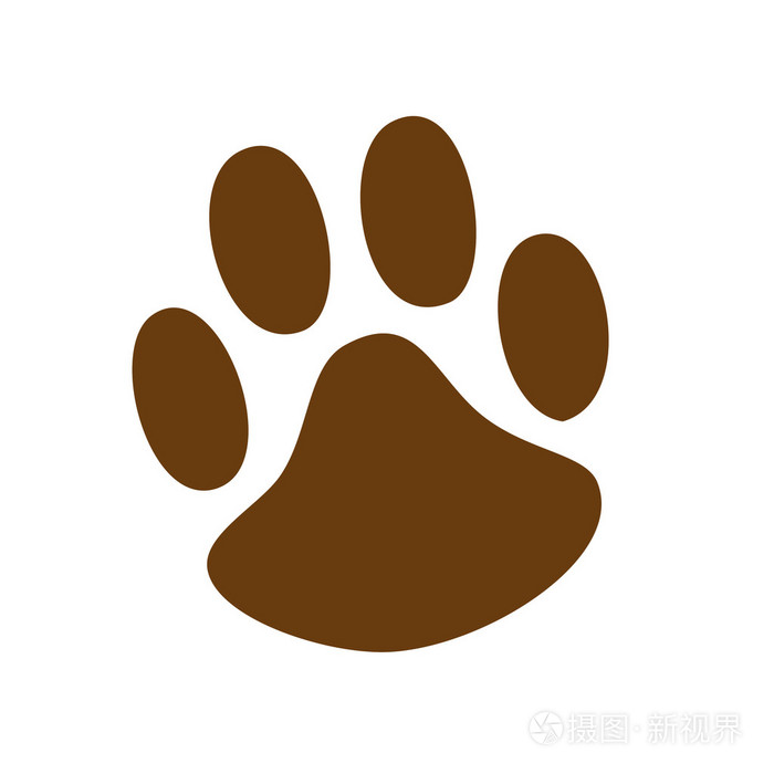 动物爪子宠物狼爪爪矢量熊足迹动物爪子猫爪子指纹印象插画-正版商用
