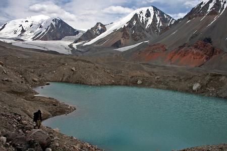 吉尔吉斯斯坦是 ak shyrak 地区，天山山脉，