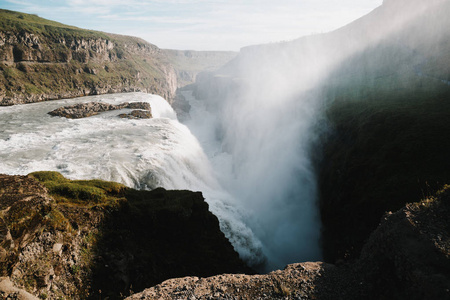 gullfoss 瀑布