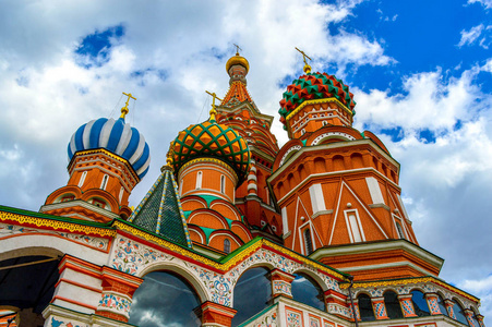莫斯科, 俄罗斯, 红色广场, 从后视图的圣罗勒的大教堂视图