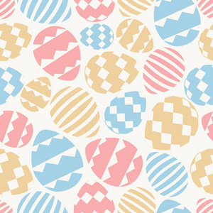 复活节彩蛋无缝图案可爱的颜色样式为打印在促销, 横幅